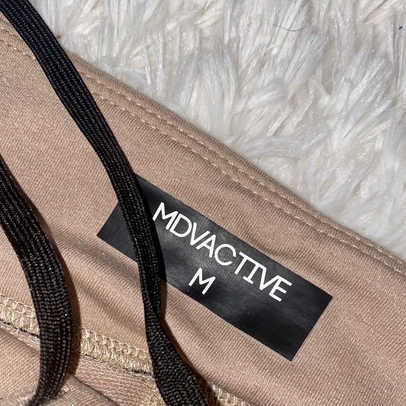 LIKE NEW MANIERE DE VOIR Co-ord Set Mesh beige black Leggings & Cropped Hoodie - Picture 7 of 11